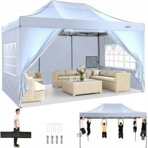 10x20 Commercial Heavy-Duty Pop-Up Party Canopy Tent