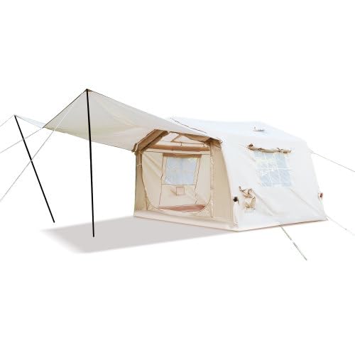 4-6 Person 4-Season Inflatable Camping Tent with Canopy