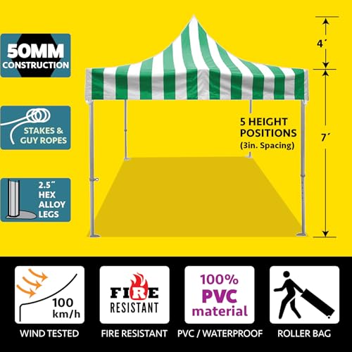10x10 Instant Carnival Pop-Up Canopy Tent with Walls