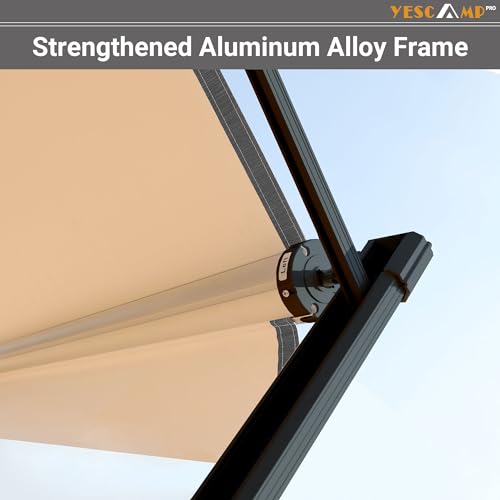 YESCAMP Manual Retractable RV Awning Kit for Trailers