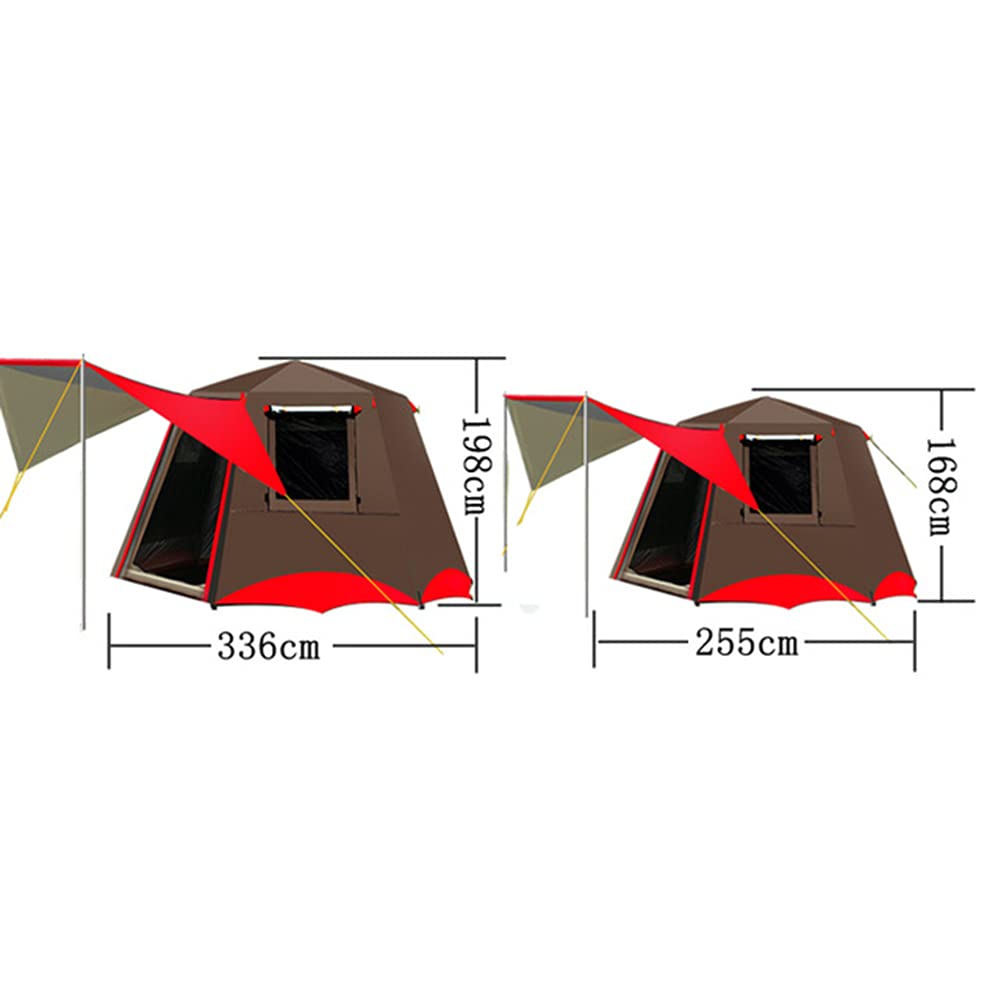 3-4 Person Instant Double-Layer Camping Tent with Porch