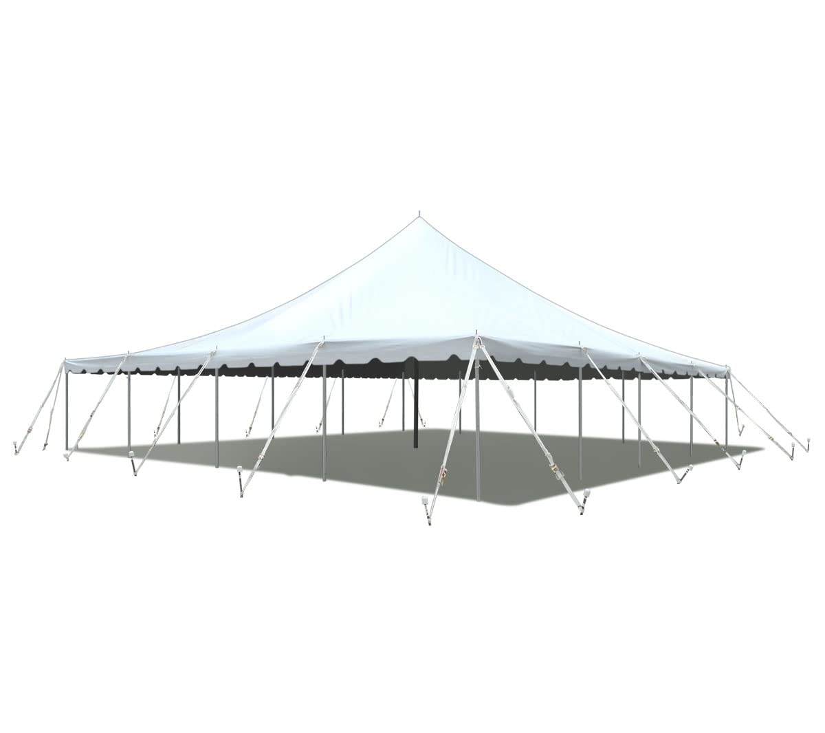 40x40 White Waterproof Party Pole Canopy Tent