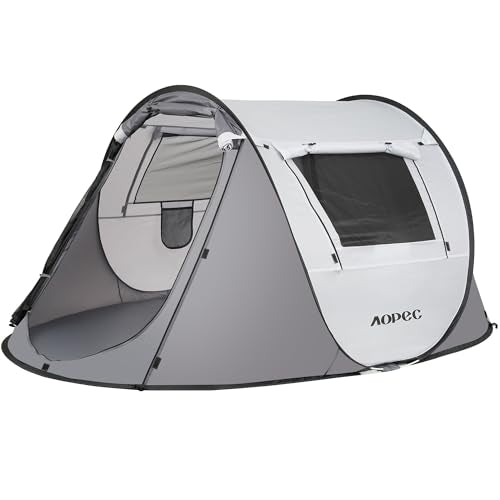 2-6 Person PU4500mm Pop-Up Camping Tent with Porch