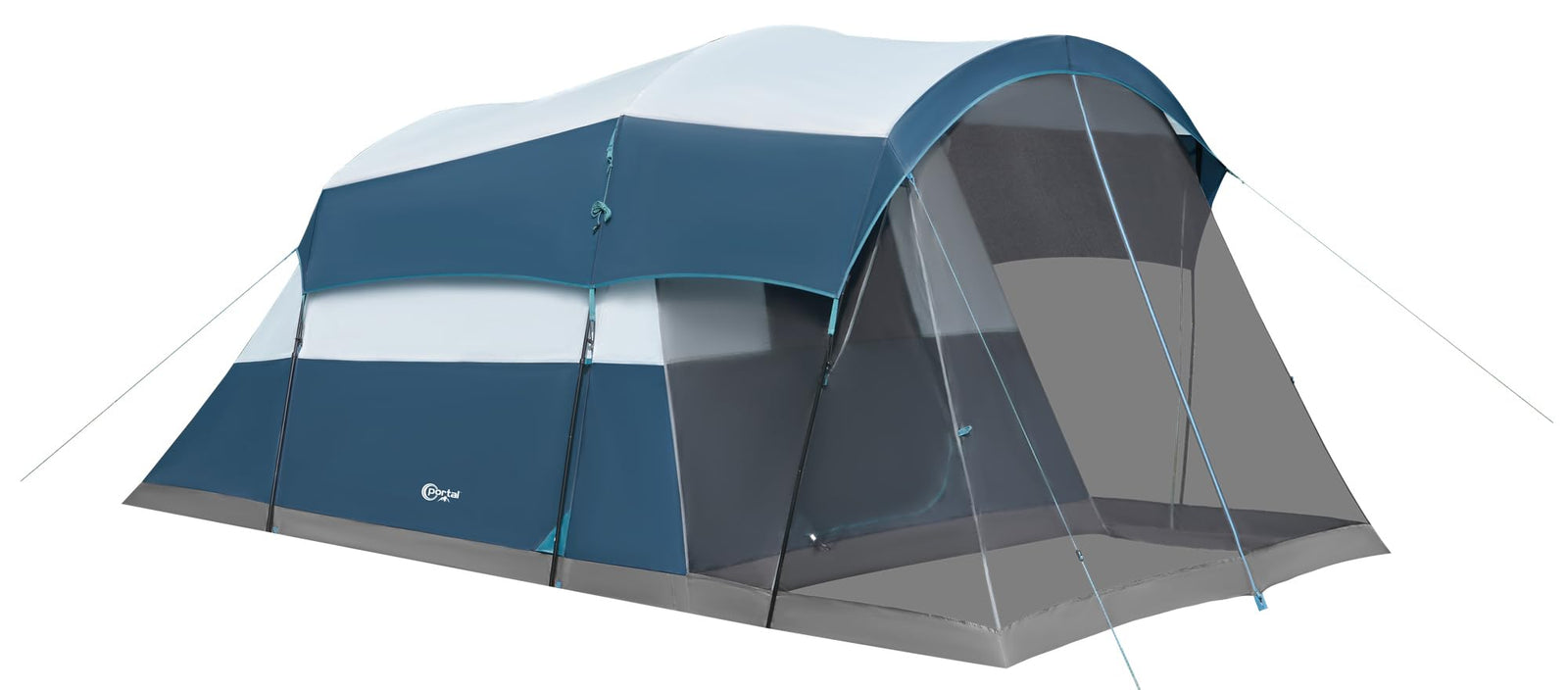 6-10 Person Water-Resistant Tunnel Tent with Screen Room