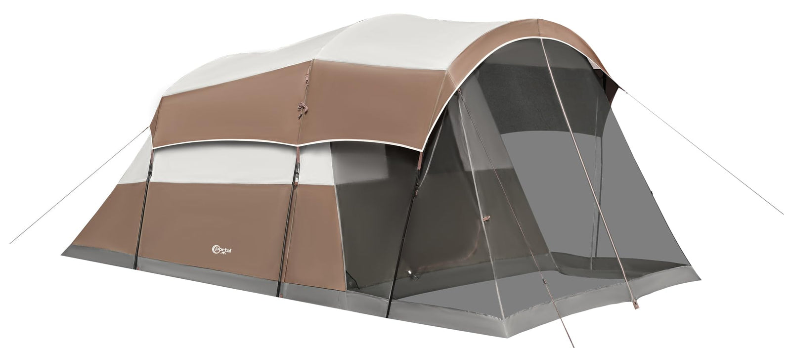 6-10 Person Water-Resistant Tunnel Tent with Screen Room