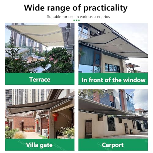 Motorized Aluminum Retractable Patio Awning Canopy
