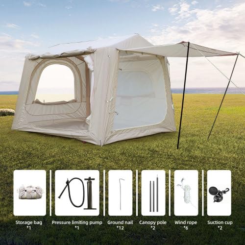 4-6 Person Inflatable SUV Camping Tent with Awning