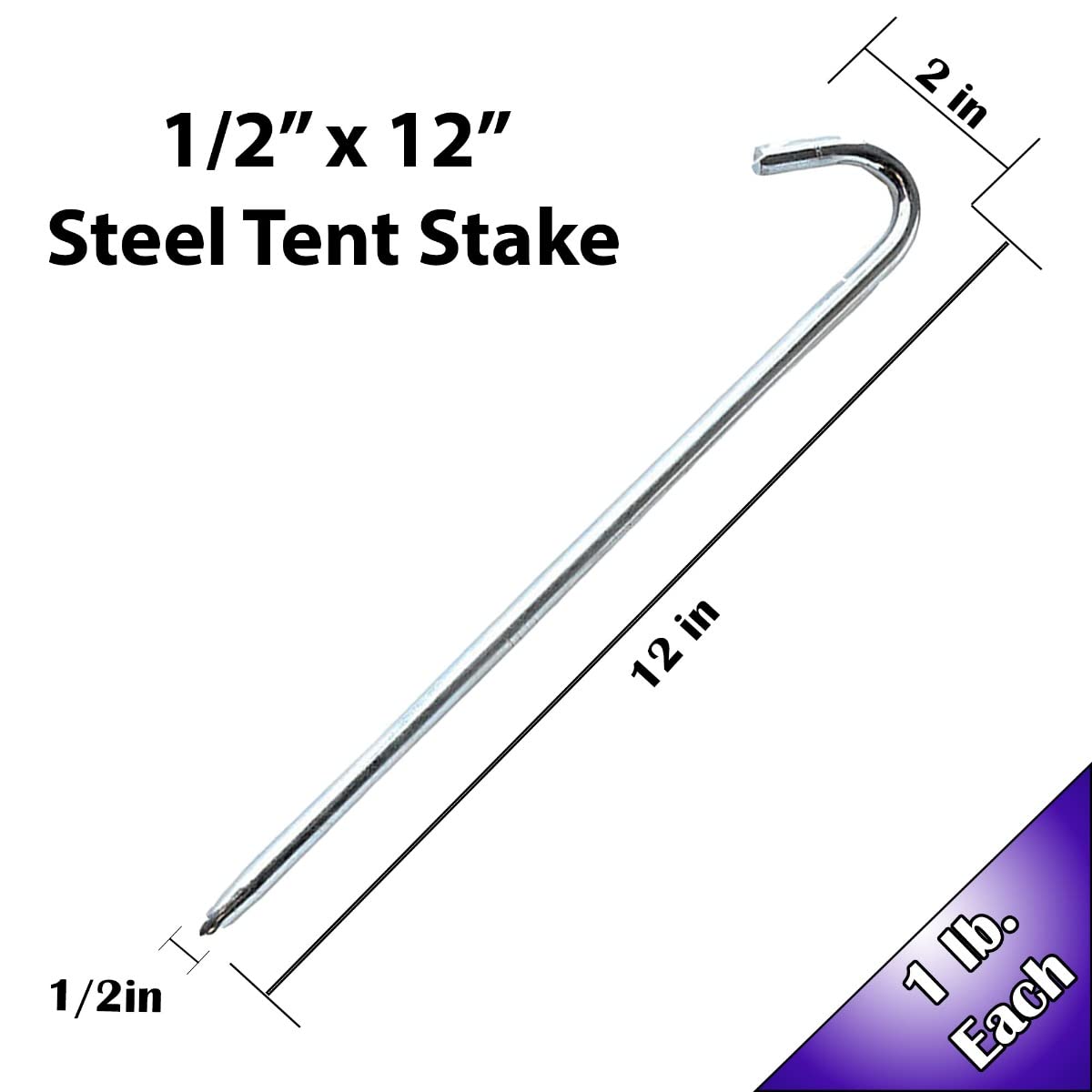Heavy-Duty Steel Tent Stakes for Camping and Events