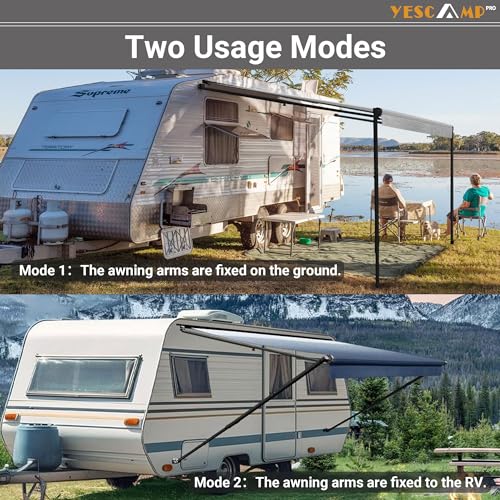 YESCAMP Manual Retractable RV Awning Kit for Trailers