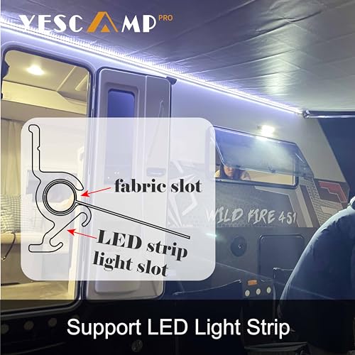 YESCAMP Manual Retractable RV Awning Kit for Trailers