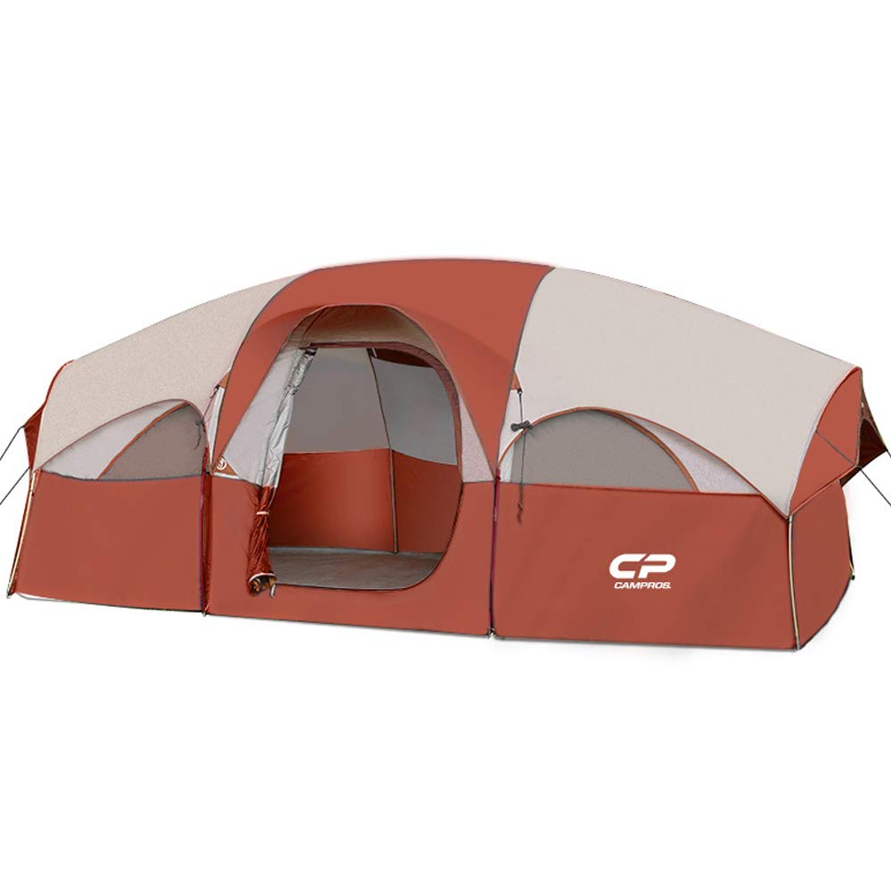 8-Person Weather-Resistant Family Tent with Room Divider