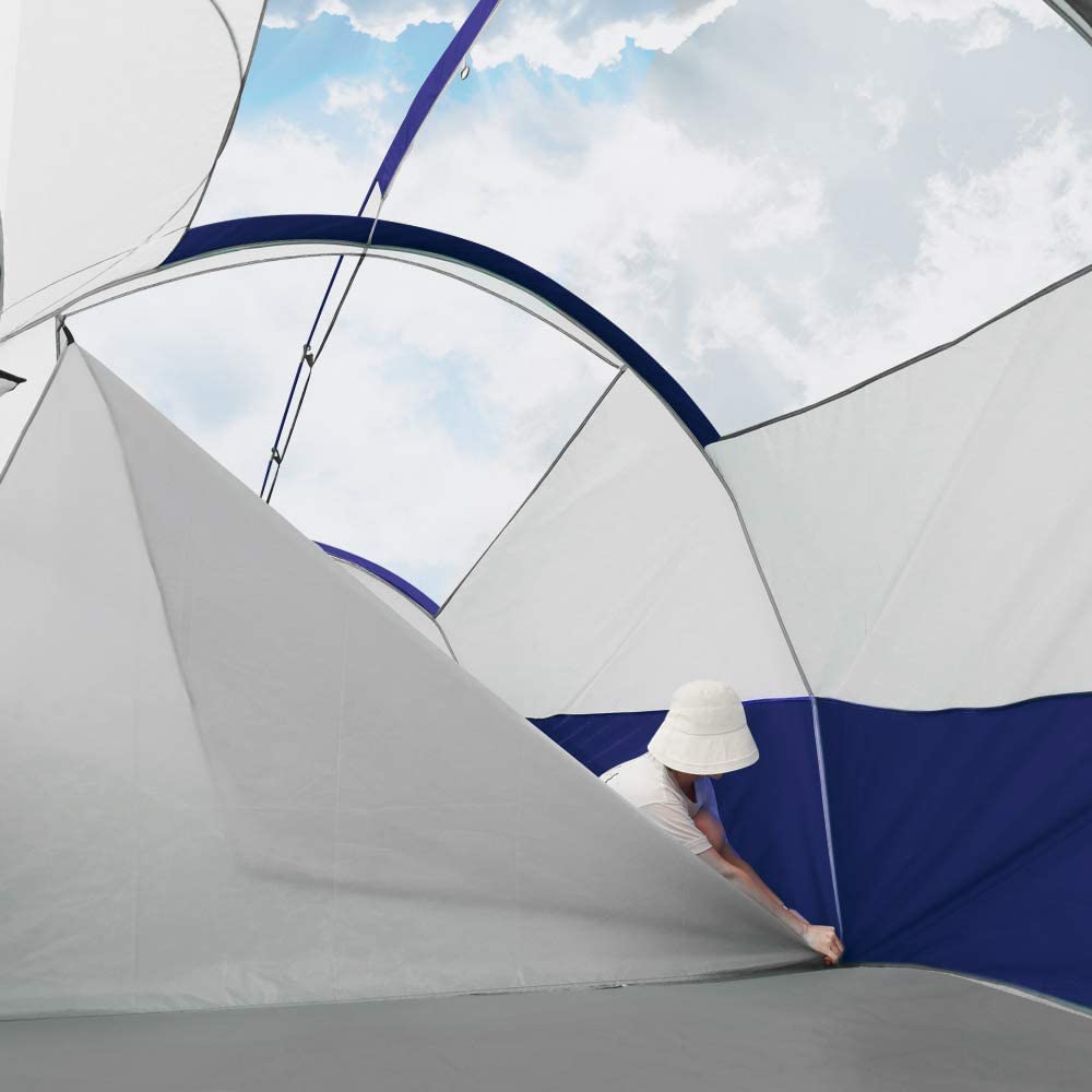 8-Person Weather-Resistant Family Tent with Room Divider