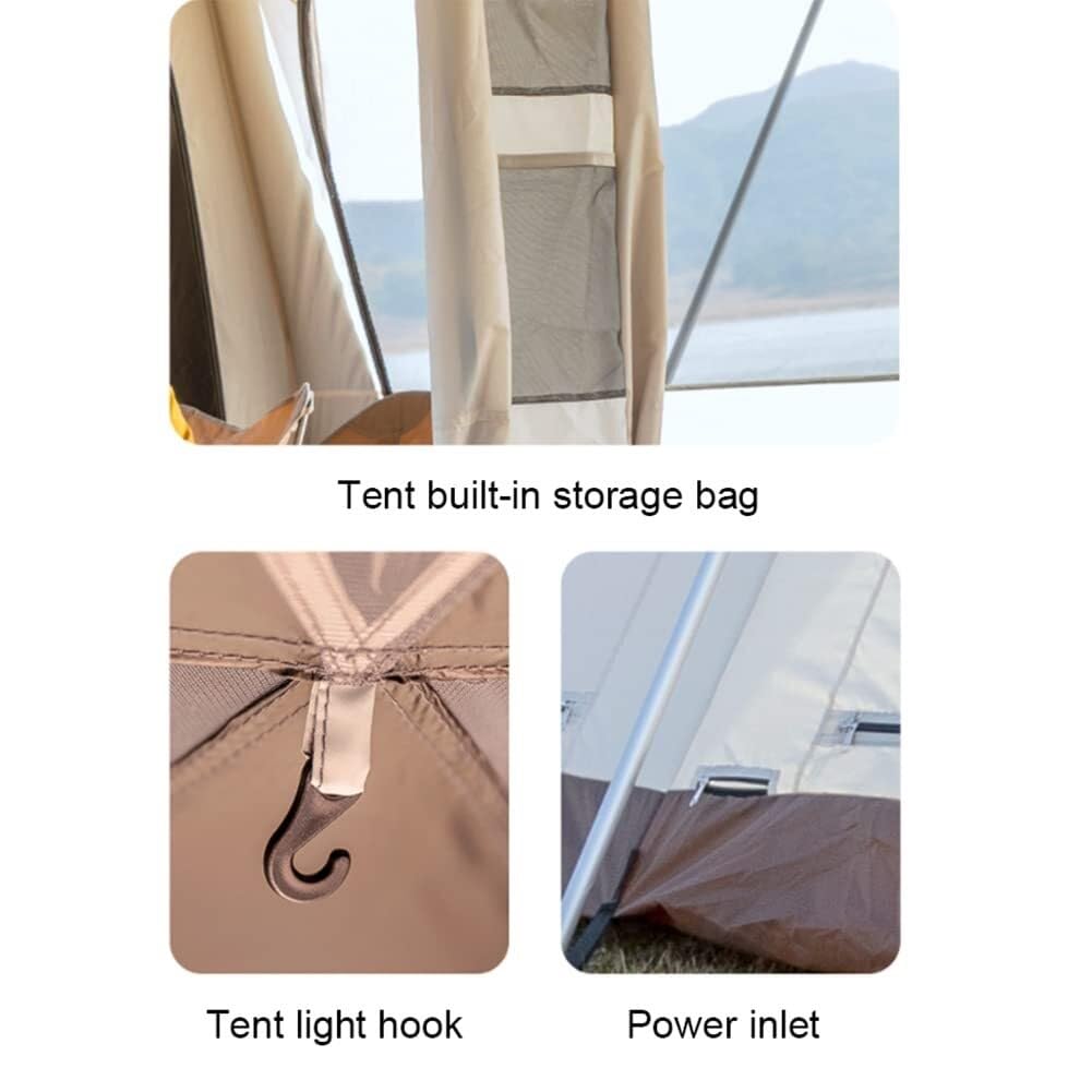5-8 Person Ventilated Cabin Tent with Rain Fly