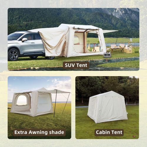 4-6 Person Inflatable SUV Camping Tent with Awning