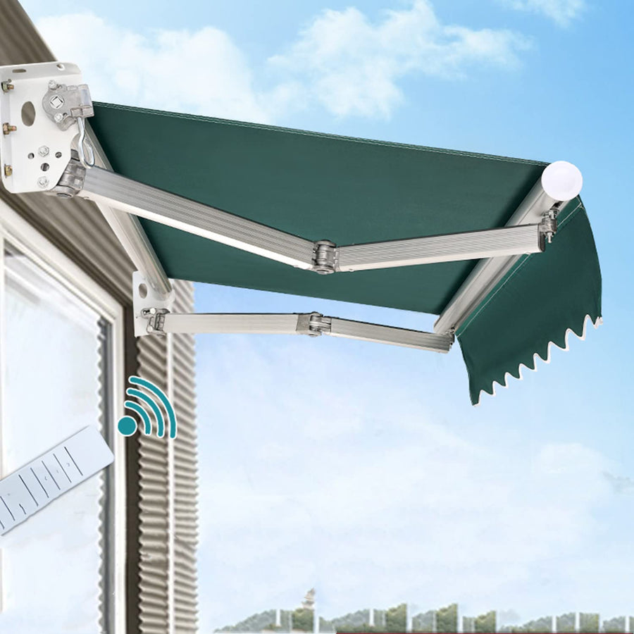 98x79 Electric Manual Retractable Patio Awning Canopy