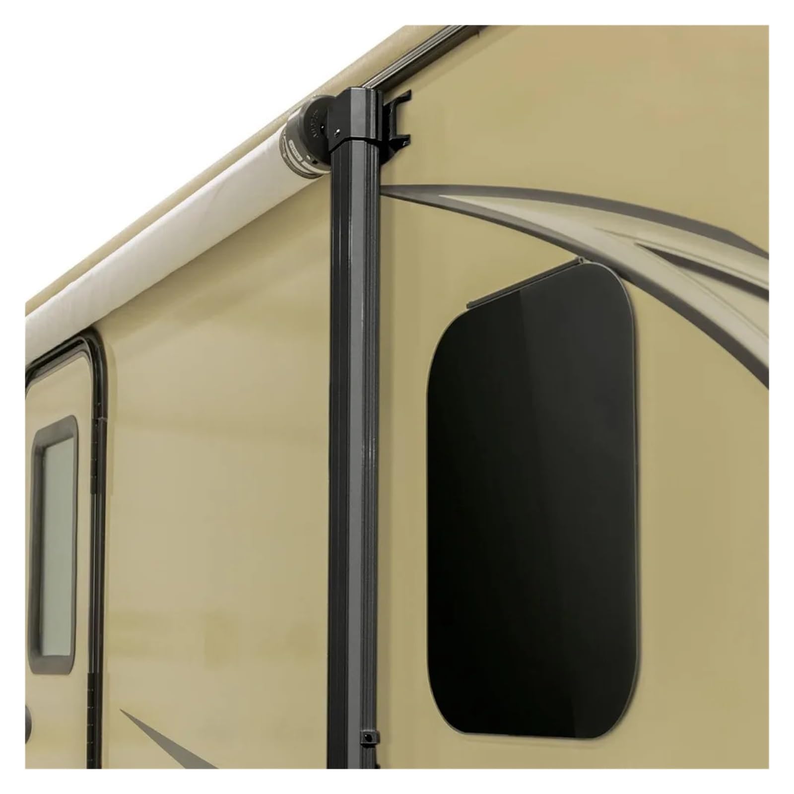 Manual Retractable RV Trailer Awning with Vinyl Fabric