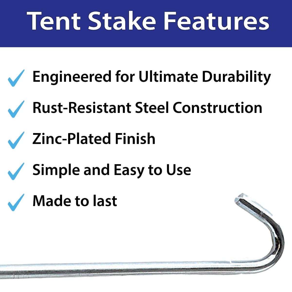 Heavy-Duty Steel Tent Stakes for Camping and Events