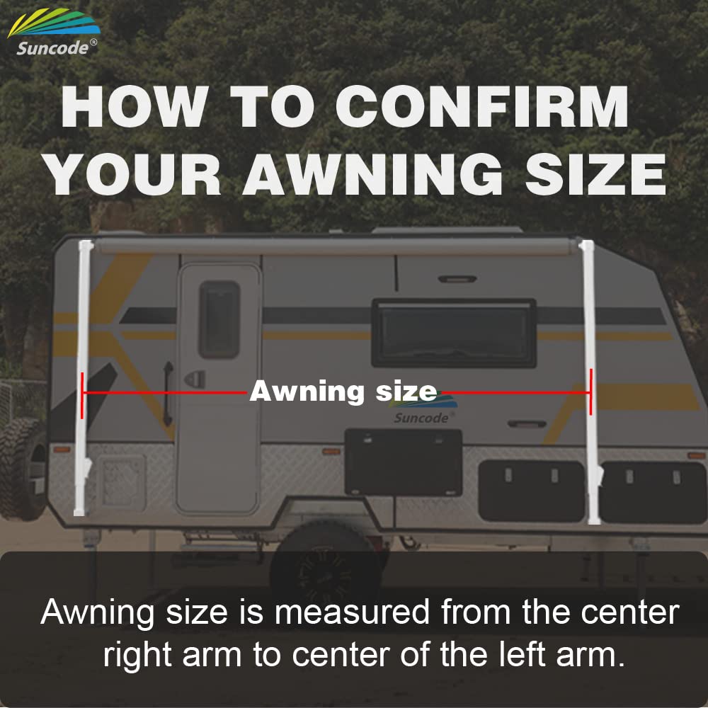 10x8FT Black Manual RV Awning Kit for Campers