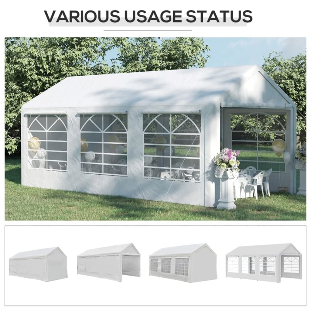 10x20 Party Tent Gazebo Canopy with Walls and Windows