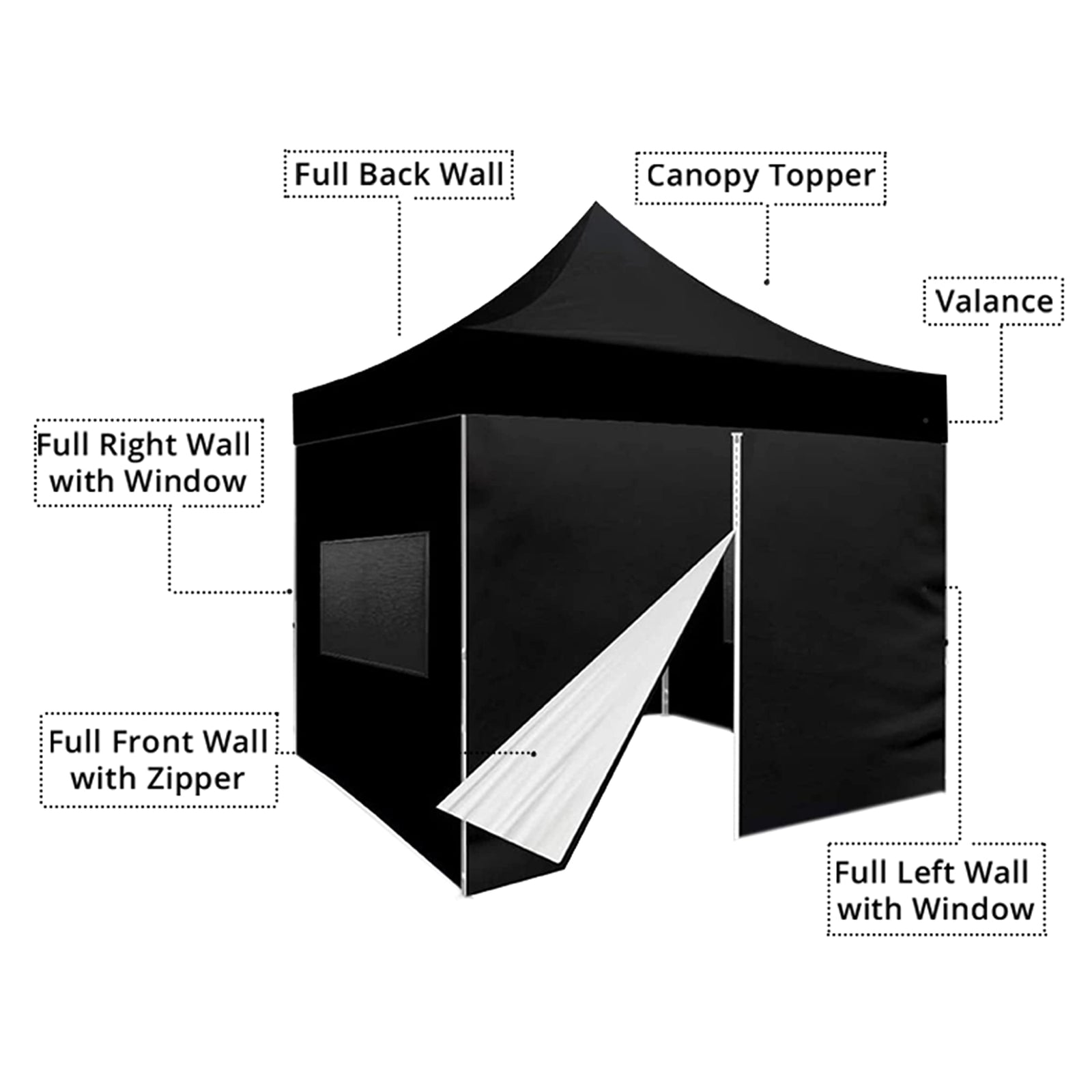 10x10 Pop-Up Privacy Canopy Tent with Sidewalls