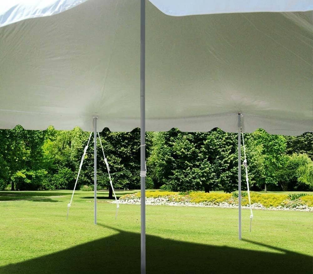 40x40 White Waterproof Party Pole Canopy Tent