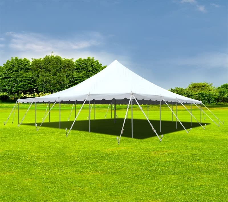 40x40 White Waterproof Party Pole Canopy Tent