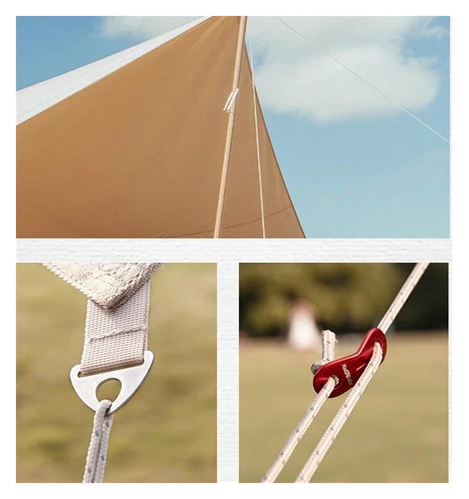Hexagonal Cotton Sun Shelter Canopy for 5-8 People