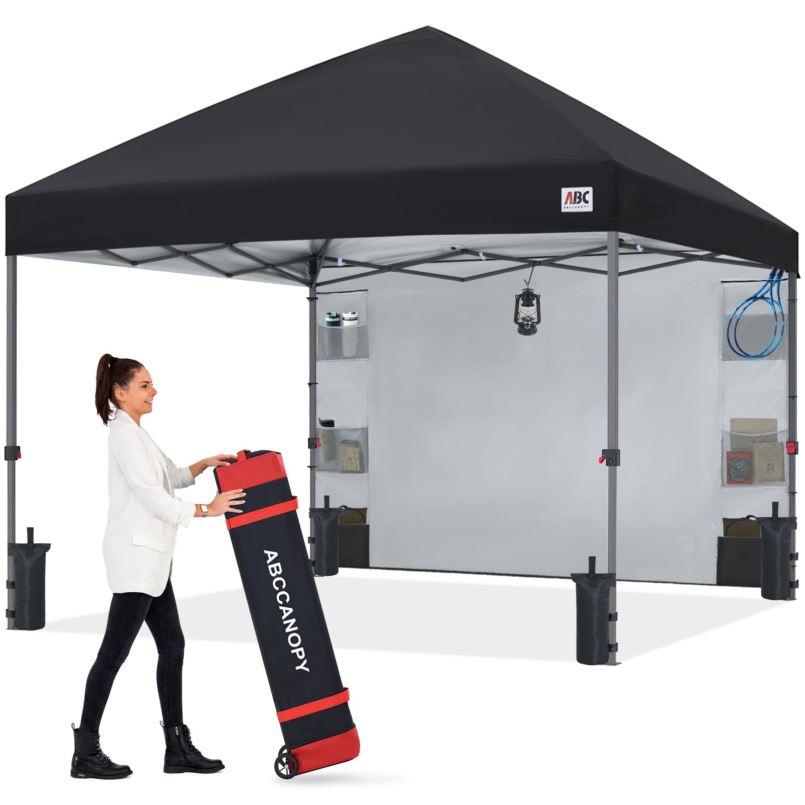 10x10 Heavy-Duty Pop-Up Canopy Tent with Sandbags