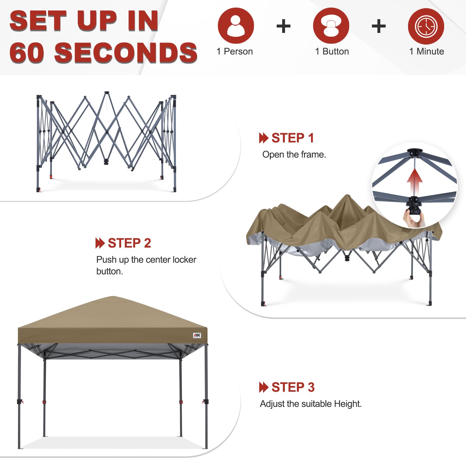 10x10 Heavy-Duty Pop-Up Canopy Tent with Sandbags