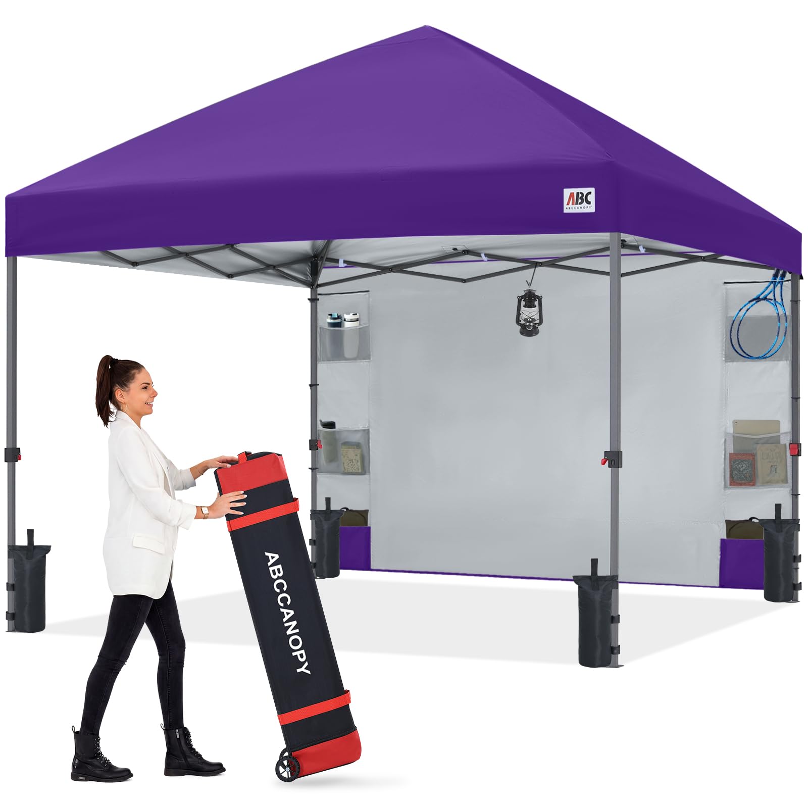 10x10 Heavy-Duty Pop-Up Canopy Tent with Sandbags