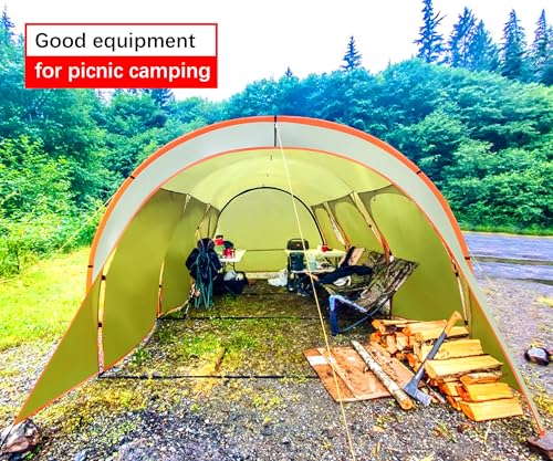 15x10FT Waterproof Car Canopy Tent for 8-10 People