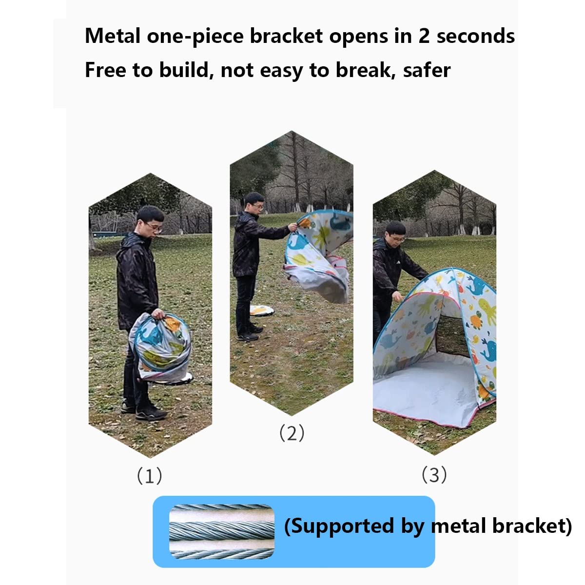 Pink 145cm Automatic Anti-UV Beach Tent Canopy