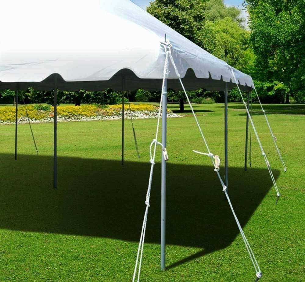 40x40 White Waterproof Party Pole Canopy Tent