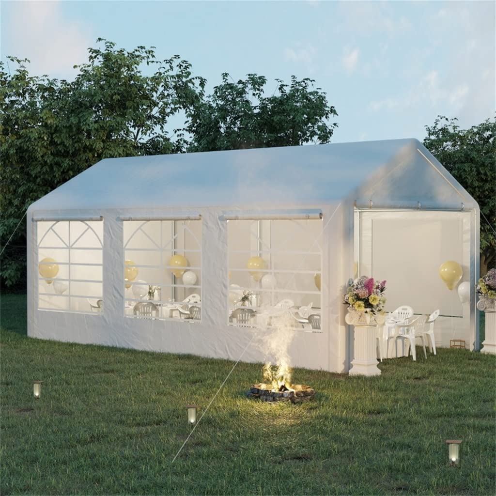 10x20 Party Tent Gazebo Canopy with Walls and Windows