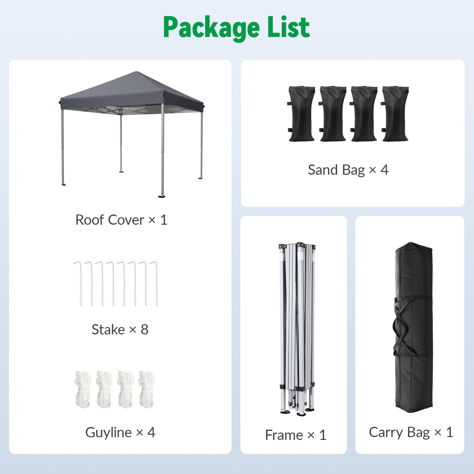 Instant Pop-Up Portable Canopy Tent with Sandbags