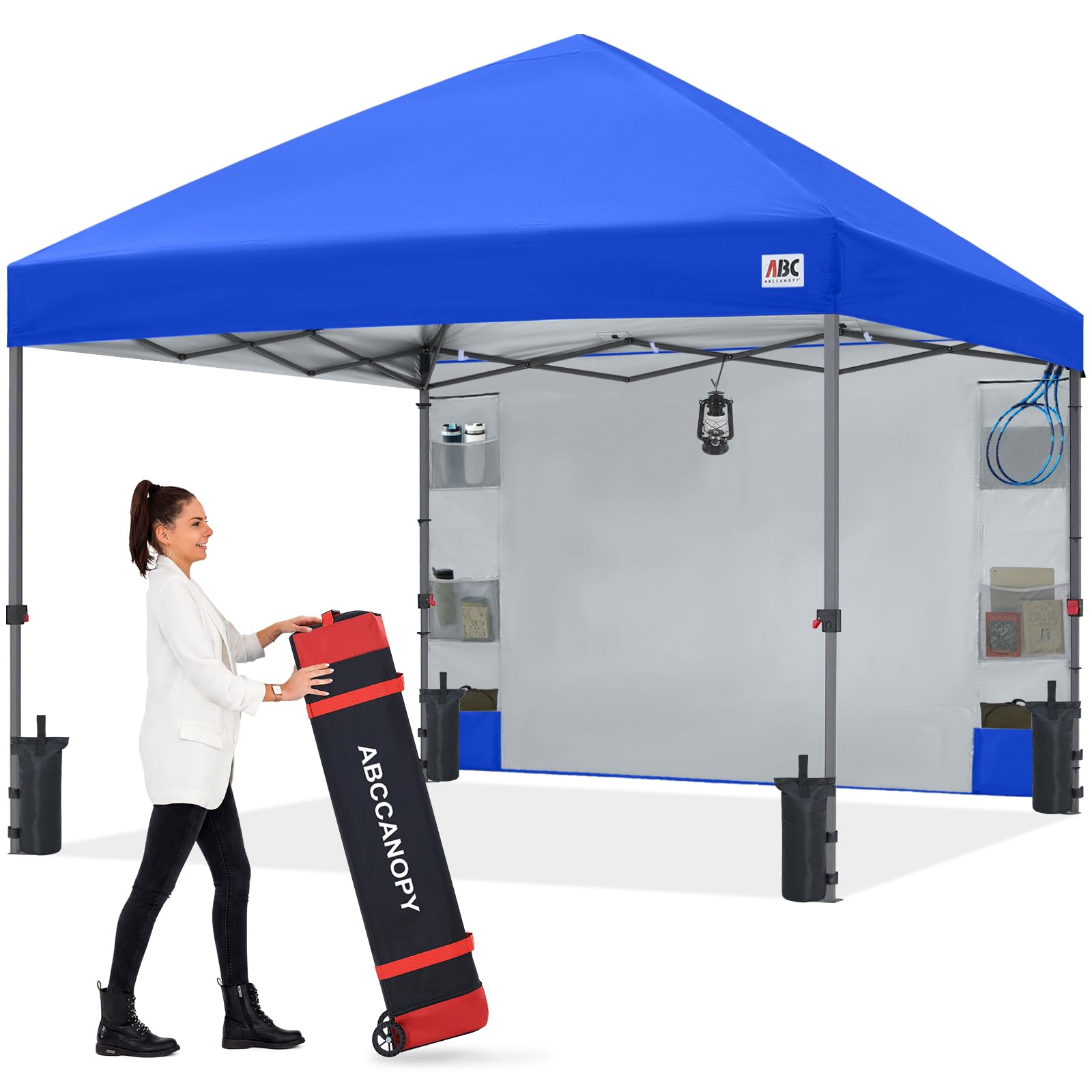10x10 Heavy-Duty Pop-Up Canopy Tent with Sandbags