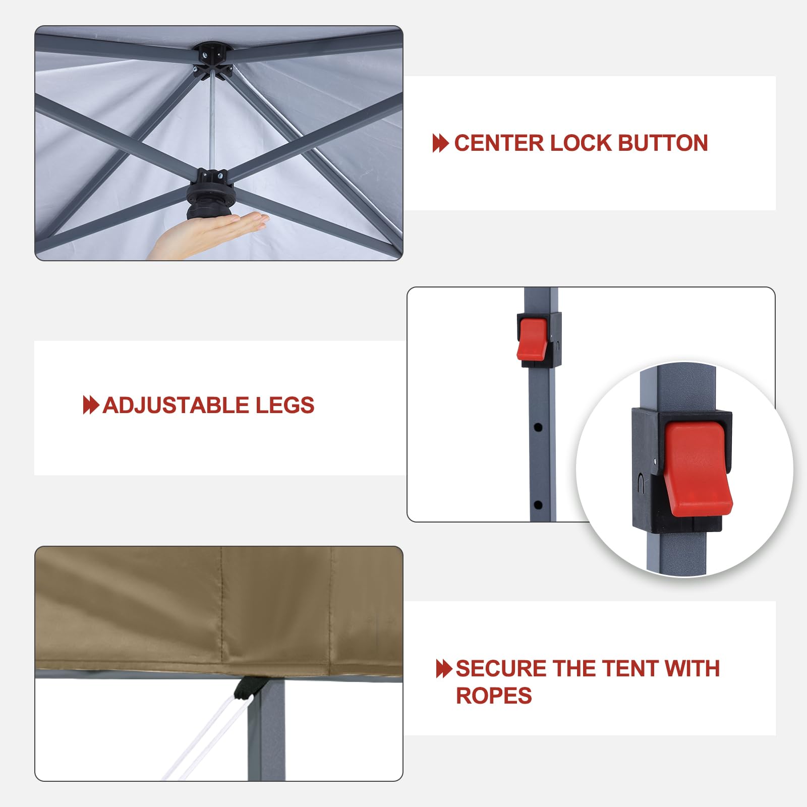10x10 Heavy-Duty Pop-Up Canopy Tent with Sandbags