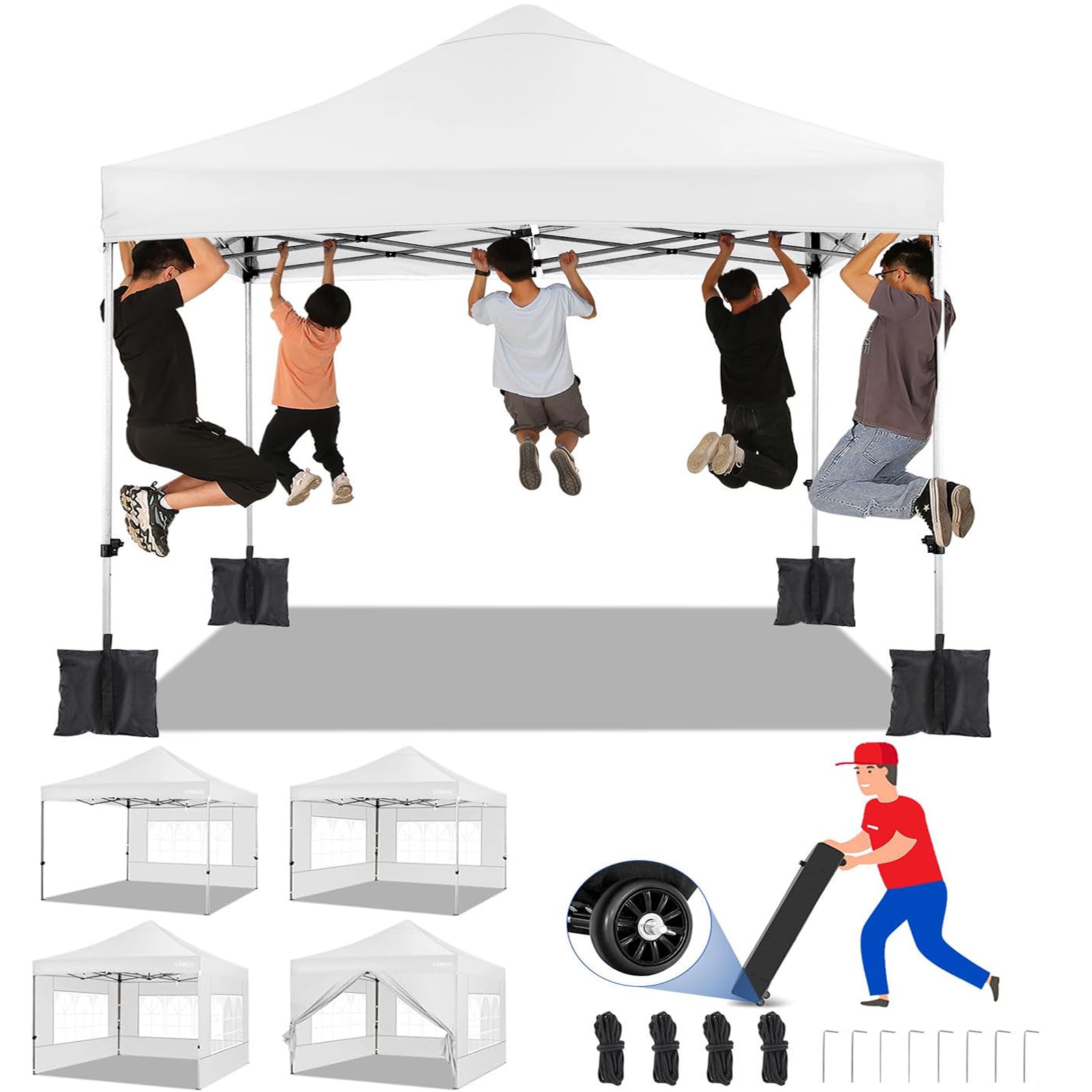 10x20 Commercial Heavy-Duty Pop-Up Party Canopy Tent