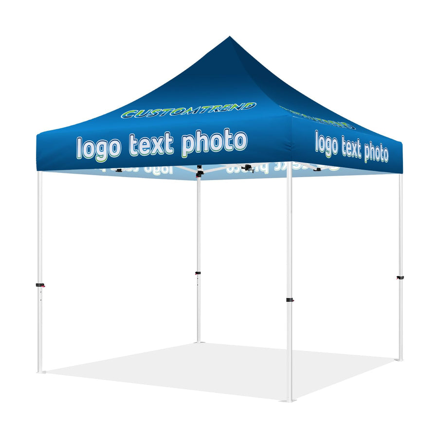 10x10 Custom Logo Pop-Up Canopy Tent with Roller Bag