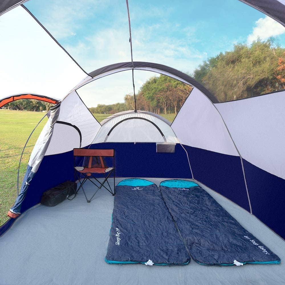 8-Person Weather-Resistant Family Tent with Room Divider