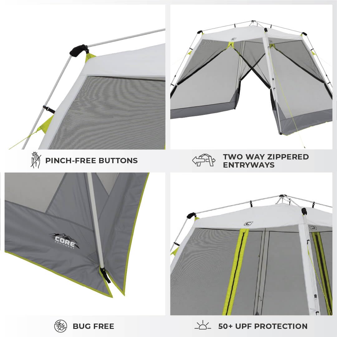CORE Instant Pop-Up Screen House Canopy with Carry Bag