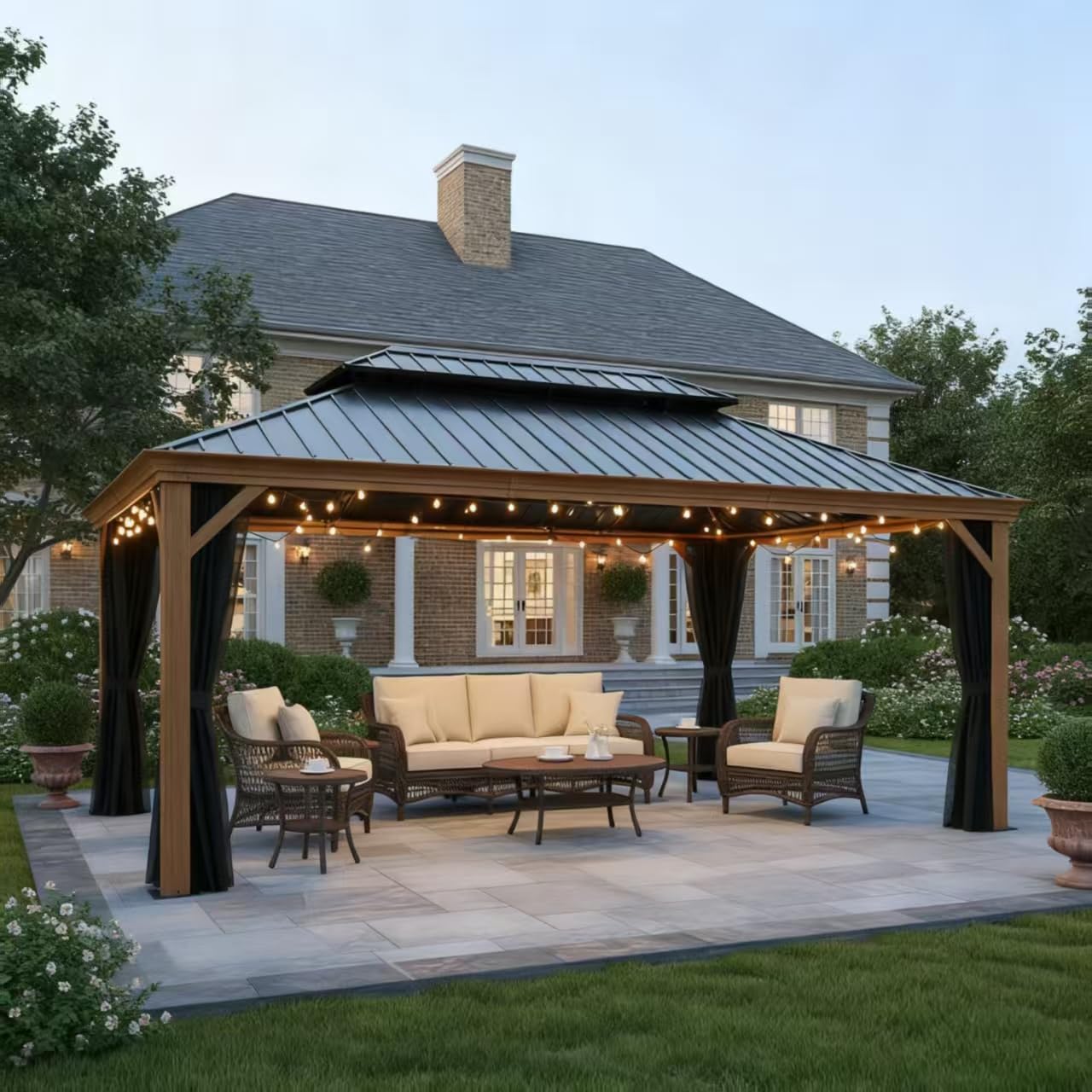 PURPLE LEAF Palace Hardtop Gazebo and Sunroom Kit