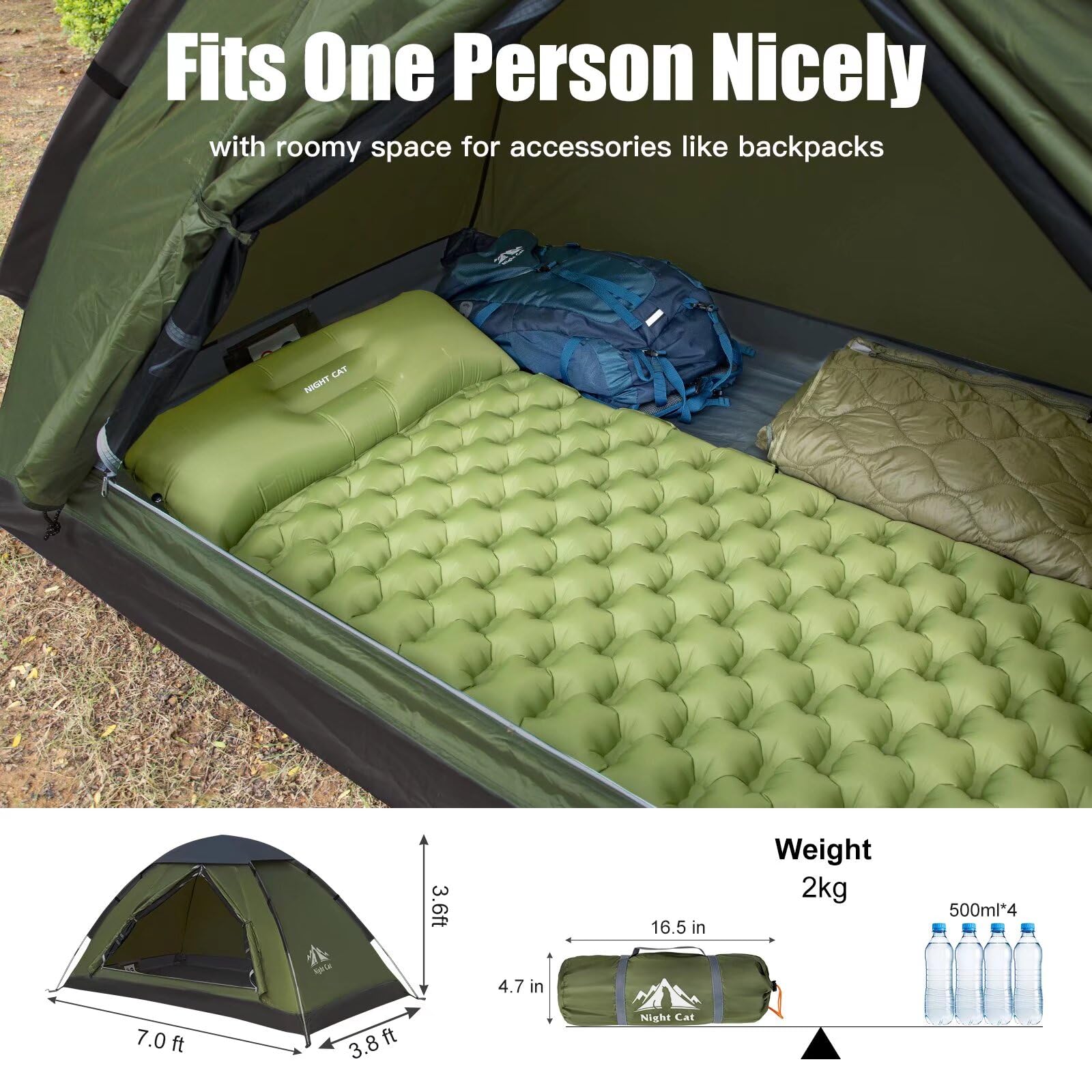 1-2 Person Lightweight Waterproof Backpacking Tent
