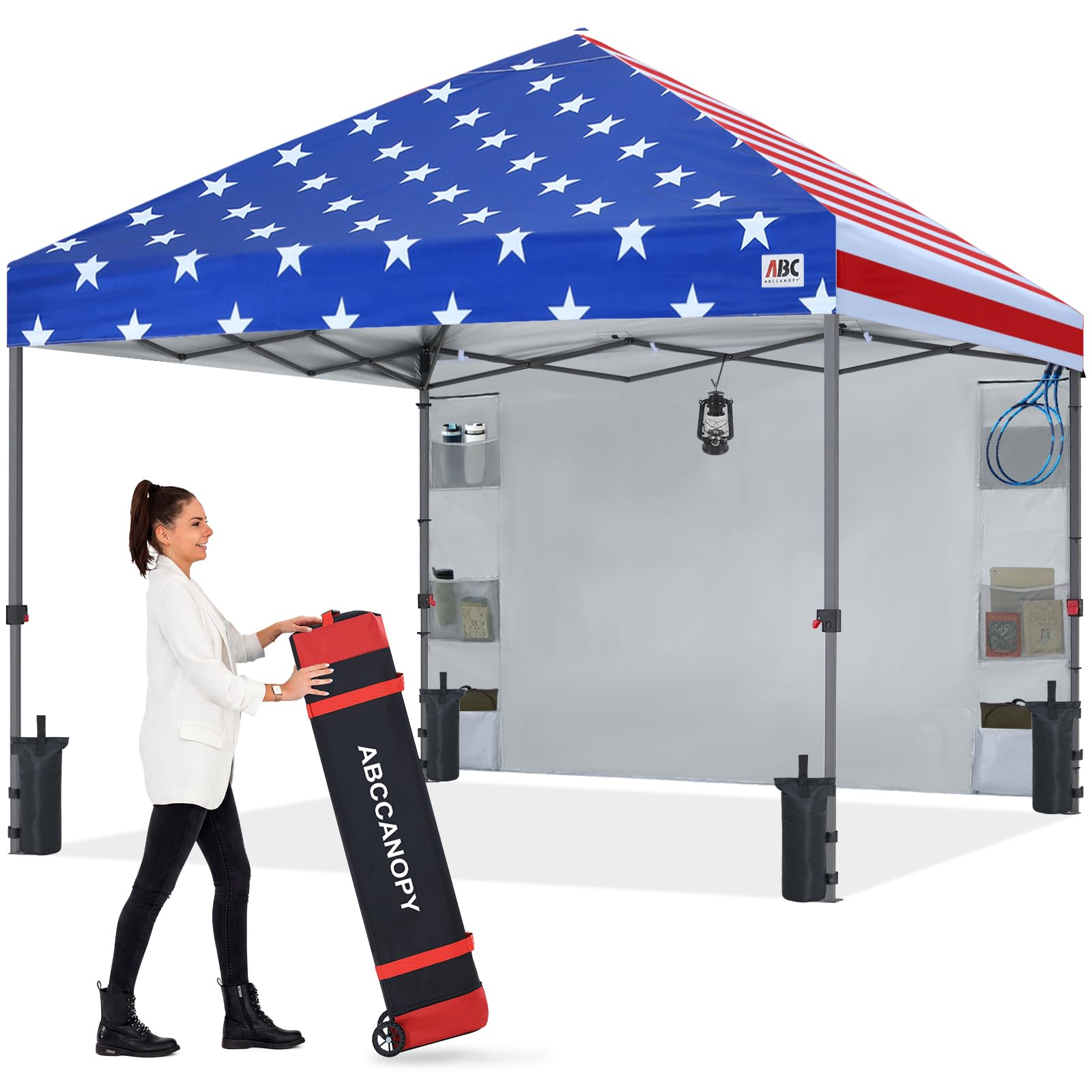 10x10 Heavy-Duty Pop-Up Canopy Tent with Sandbags