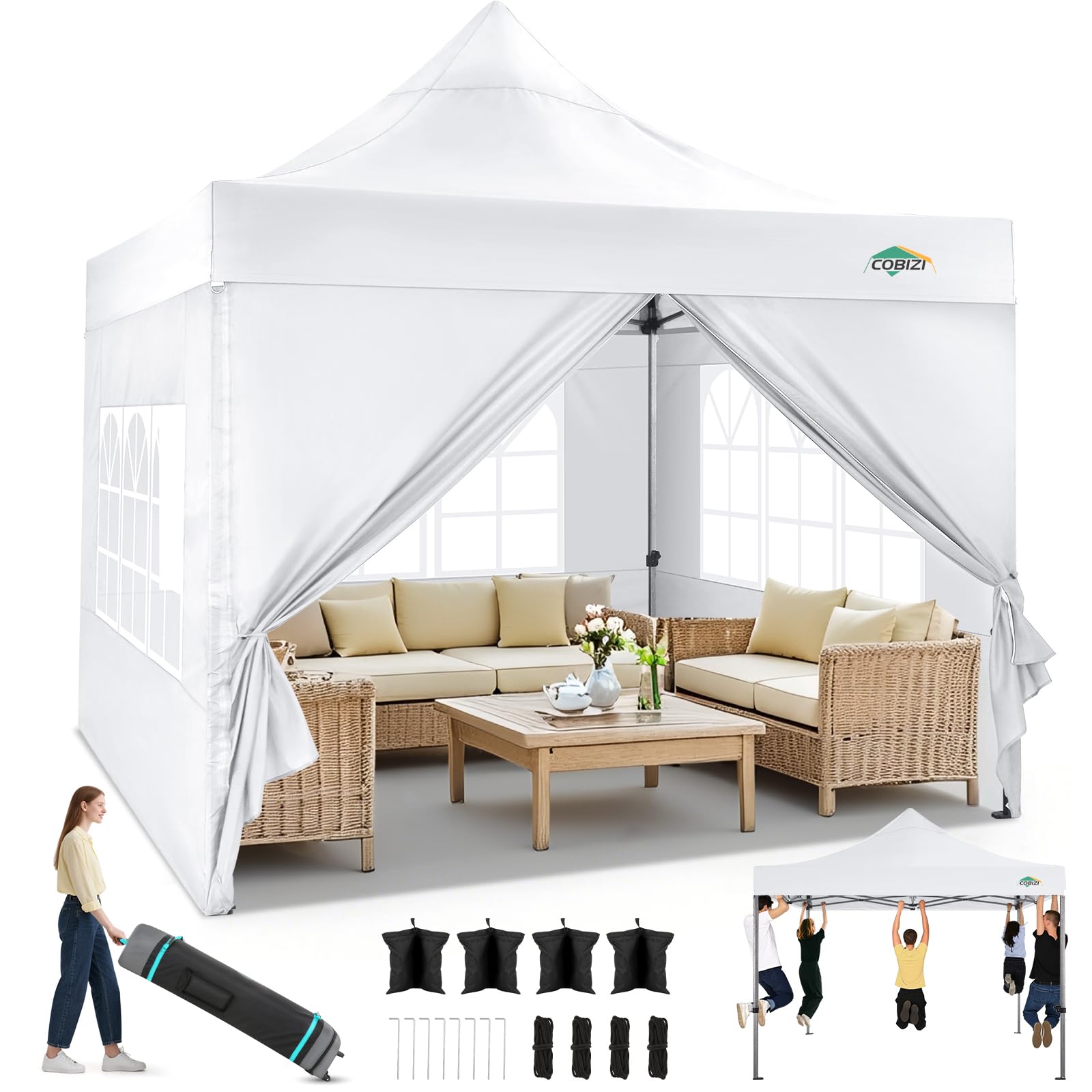 10x20 Commercial Heavy-Duty Pop-Up Party Canopy Tent