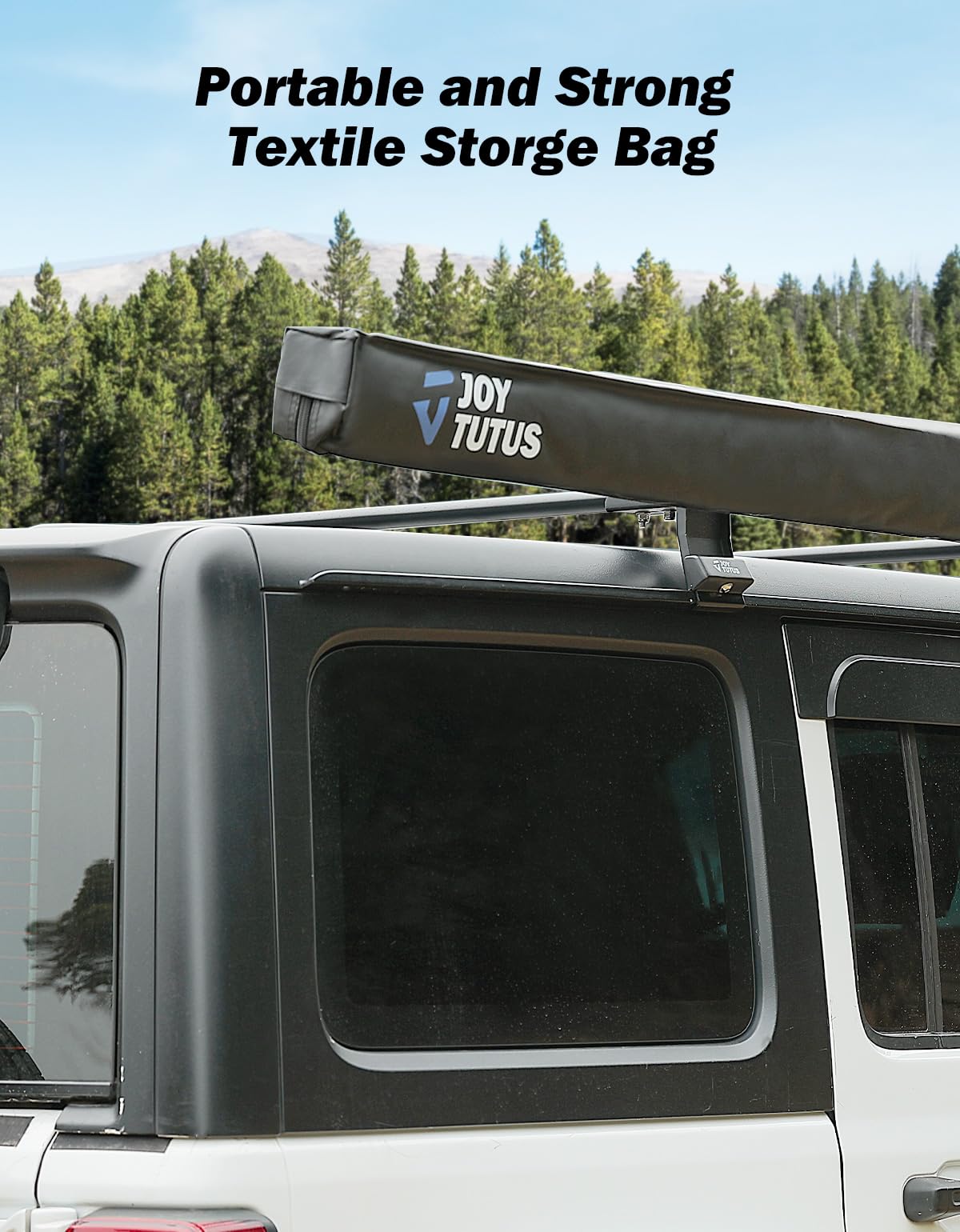 UV50+ Pull-Out Roof Rack Side Awning for SUV Truck
