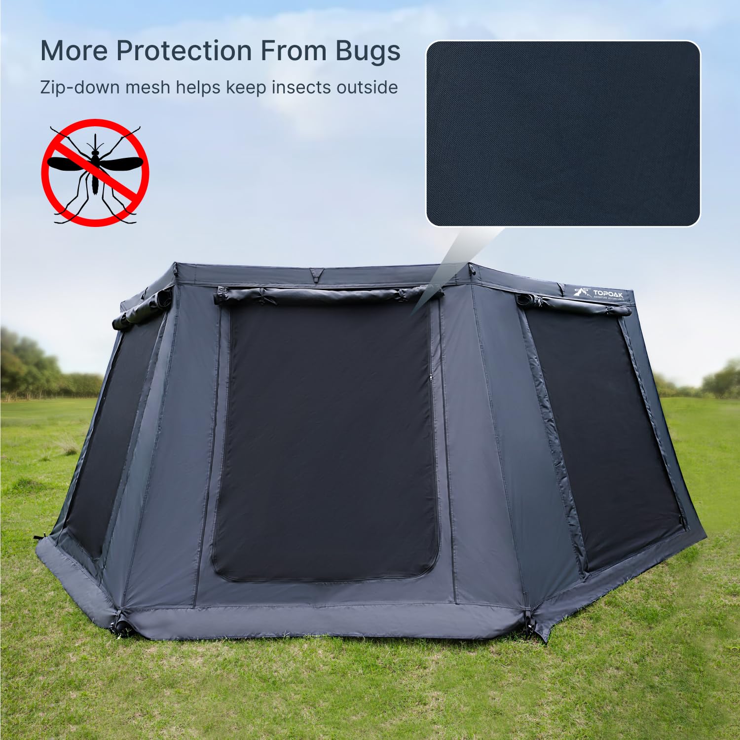 Driver-Side 270° Vehicle Awning Room with Floor Mat
