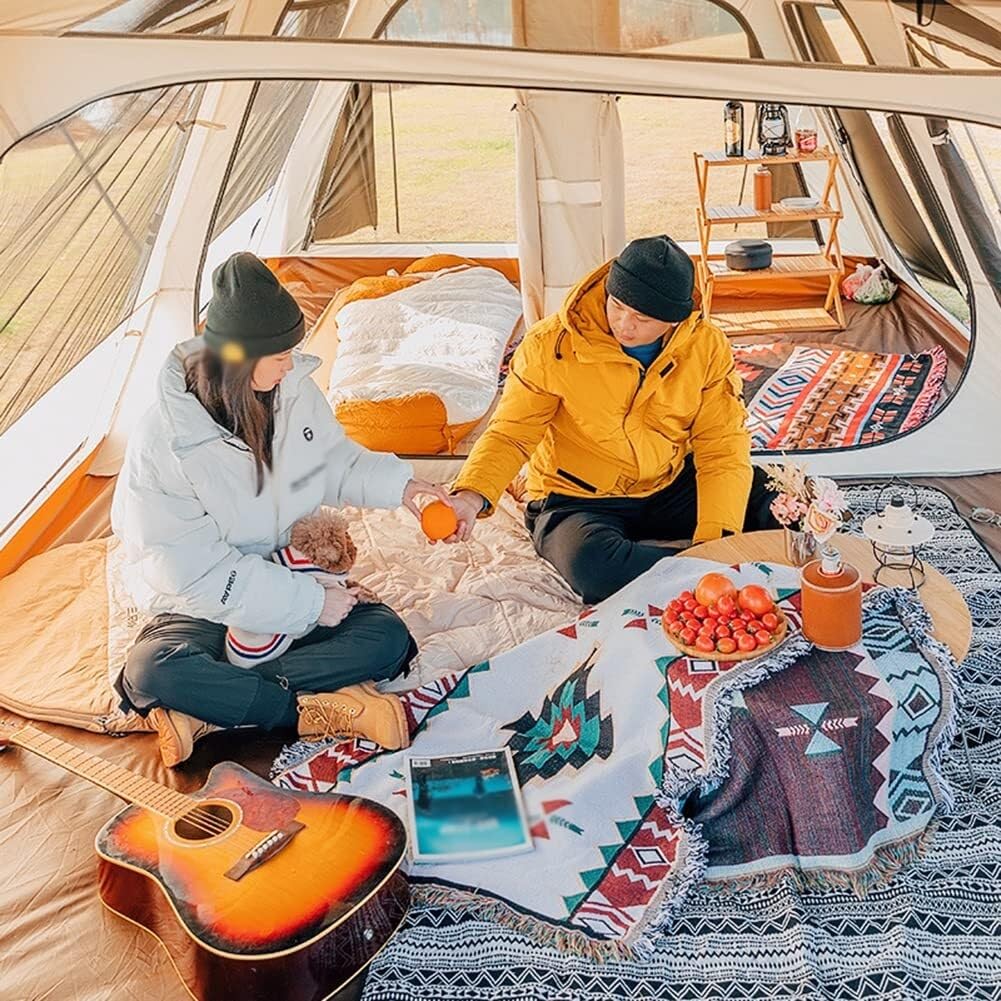 5-8 Person Ventilated Cabin Tent with Rain Fly