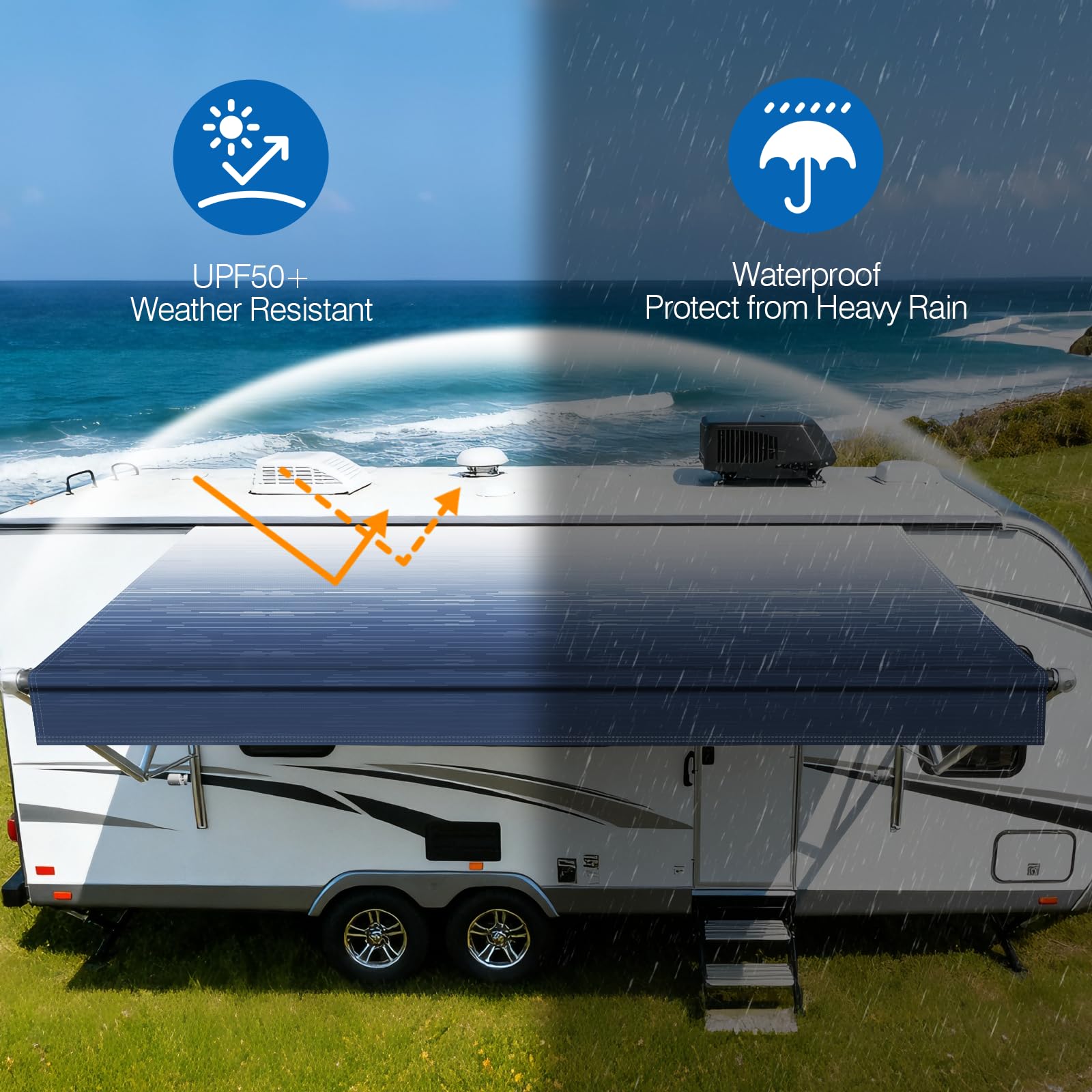 SHADEPLUS Heavy-Duty RV Awning Fabric Replacement