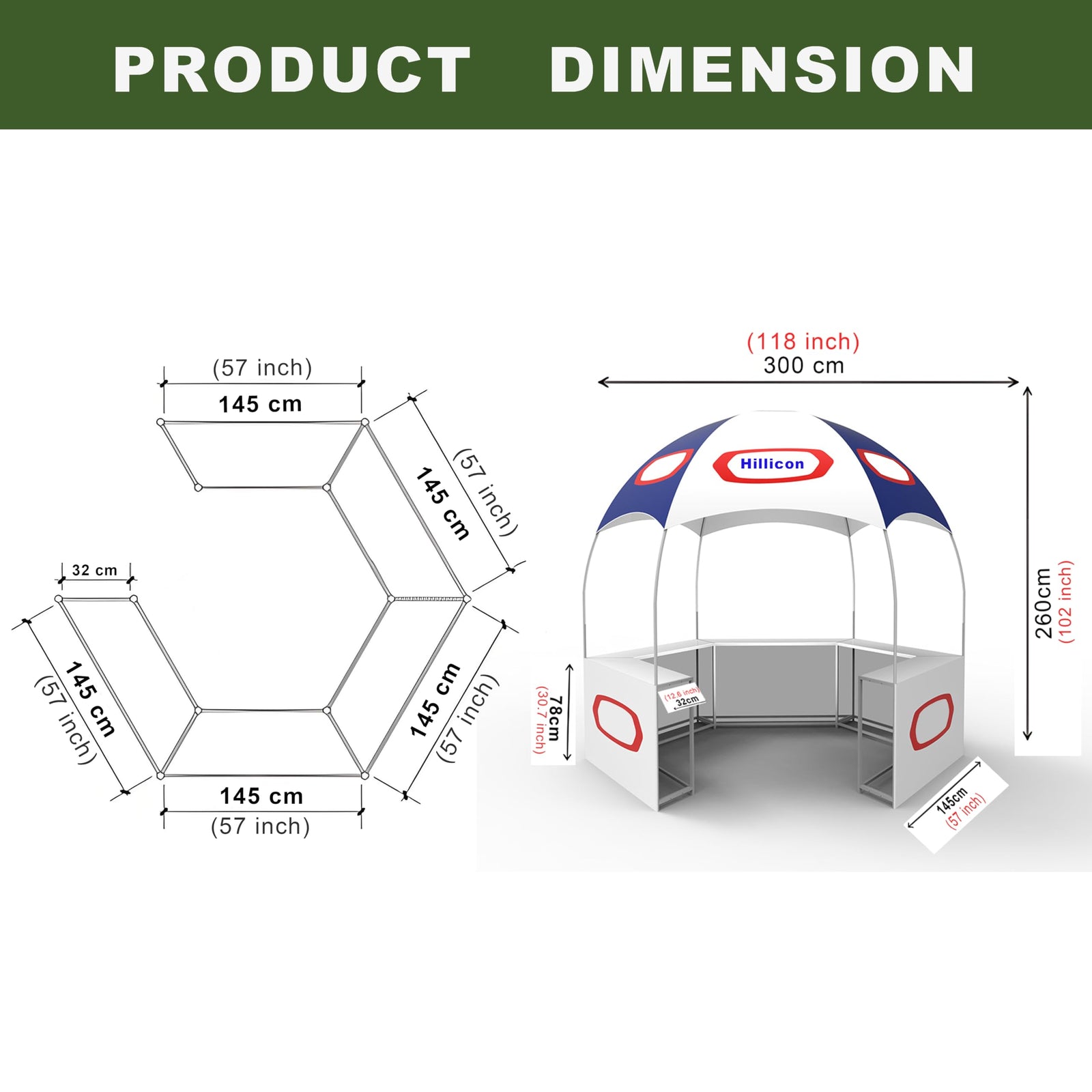 10x10 Custom Logo Foldable Outdoor Canopy Tent
